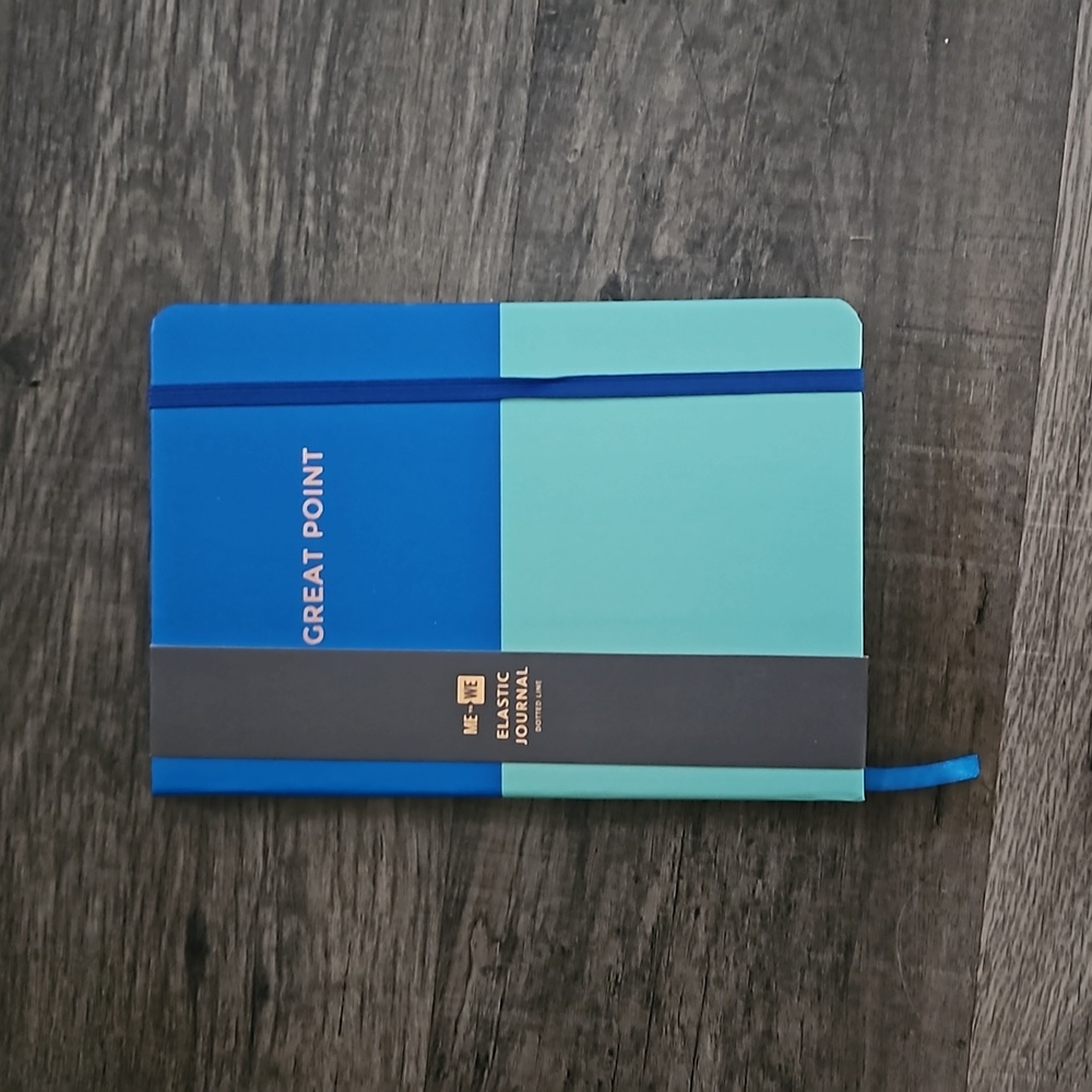 Blue elastic journal